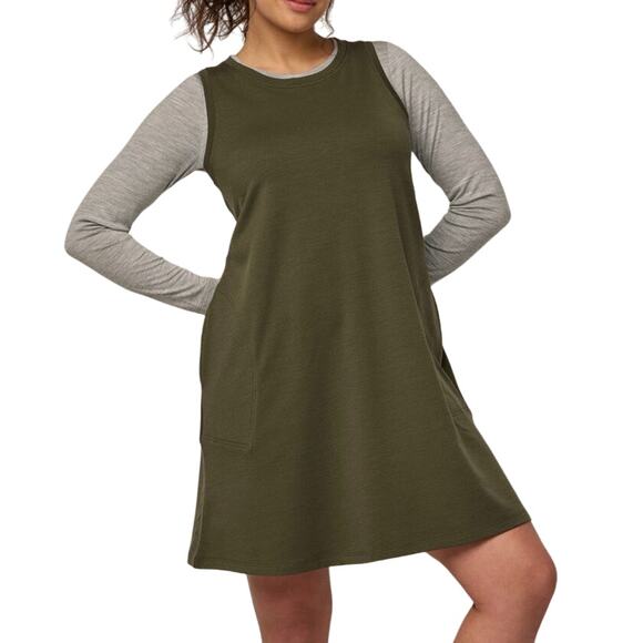 SOLD 💕Wool& Sierra Merino Wool Sleeveless A-Line Tank Dress in Forest Night - Picture 1 of 12